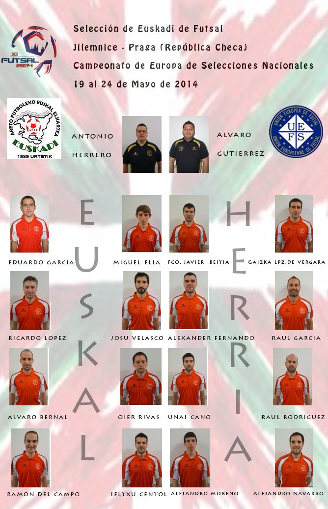 Reportaje fotográfico de la Selección de Euskadi de Futsal.